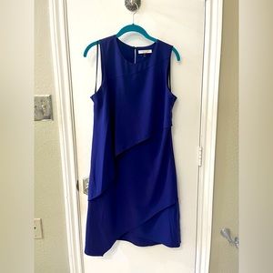 Halston Heritage Asymmetrical Layered Crepe Dress - size 10